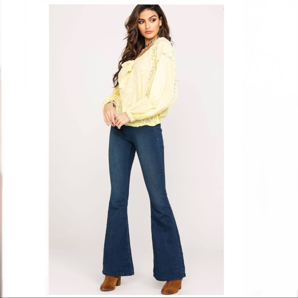 🆕 Free People Women's Maria Embroidered Lace Top